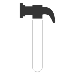 Hammer line style icon PNG Design