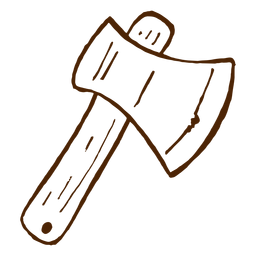 Icono de hacha dibujada a mano Transparent PNG