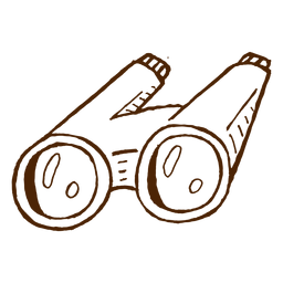 Hand drawn binoculars icon PNG Design