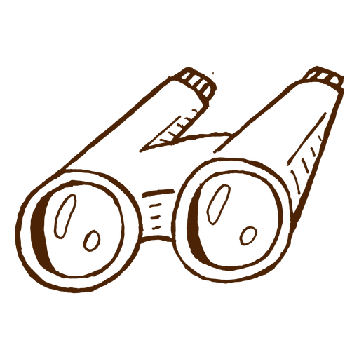 Icono de binoculares dibujado a mano Diseño PNG