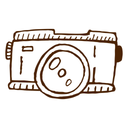 Hand gezeichnetes Kamerasymbolcamping PNG-Design
