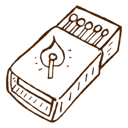 Hand drawn camping matchbox icon PNG Design