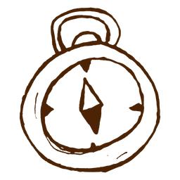 Hand drawn compass icon PNG Design