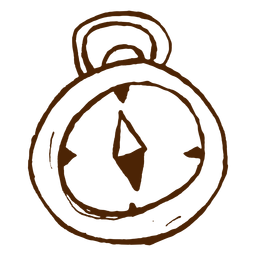 Icono de brújula dibujado a mano Transparent PNG