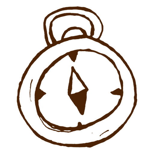 Hand drawn compass icon PNG Design