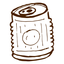 Hand drawn drink can icon PNG Design