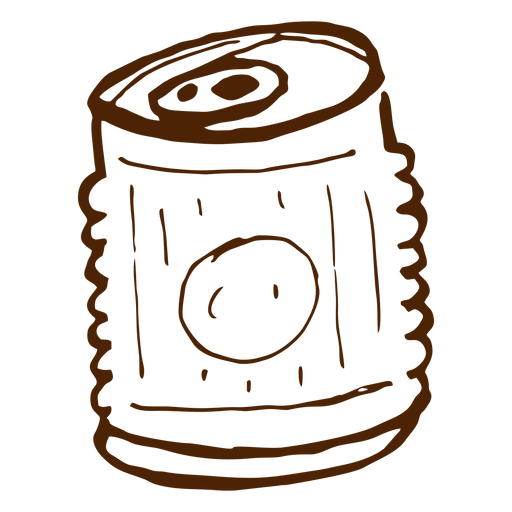 Icono de lata de bebida dibujada a mano