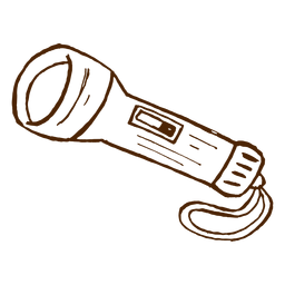 Hand gezeichnete Taschenlampensymbol PNG-Design