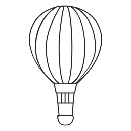 Dibujado a mano silueta de globo aerostático Diseño PNG
