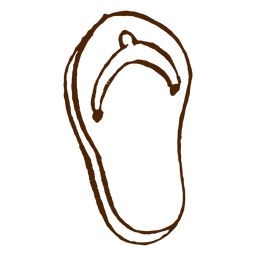 Hand drawn outdoor sandals icon