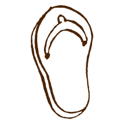 Ícone de sandálias de mão desenhada Desenho PNG