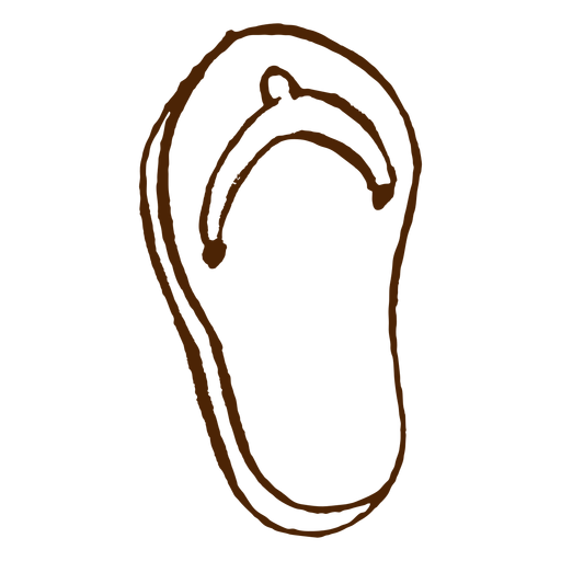 Dibujado a mano icono de sandalias al aire libre Diseño PNG