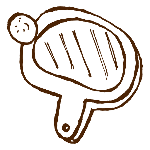Hand gezeichnetes Pingpongschlägersymbol PNG-Design