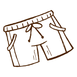 Dibujado a mano icono de bañador Diseño PNG