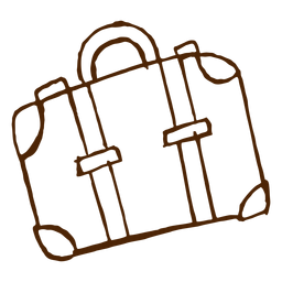 Ícone de bolsa de viagem desenhado à mão Desenho PNG