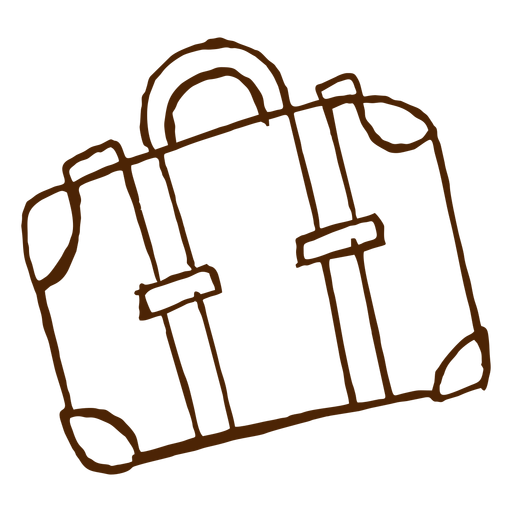 Hand drawn travel bag icon PNG Design