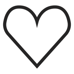 Handgezeichnete süße Herzikone PNG-Design
