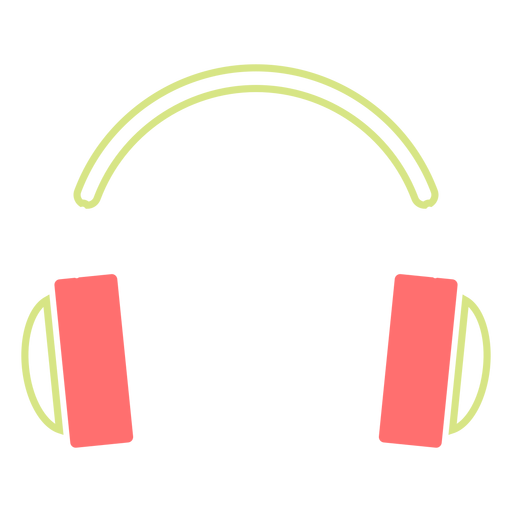 Kopfhörer-Leitungsstil-Symbol PNG-Design
