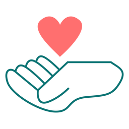Heart floating over hand line style vector Heart floating over hand line style vector