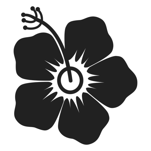 Icono de flor de hibisco Diseño PNG