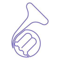 Horn line style vector PNG Design