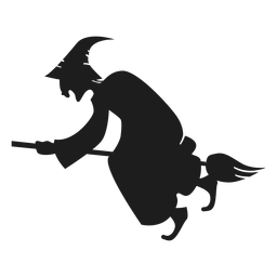 Hunchback witch silhouette PNG Design