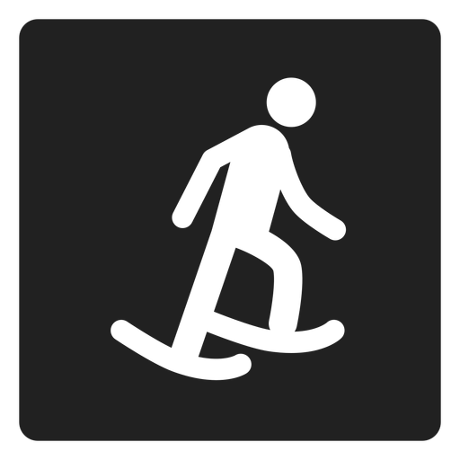 Icono cuadrado de patinaje sobre hielo