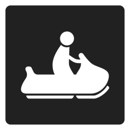 Ice sled square icon PNG Design