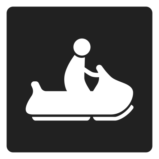 Ice sled square icon