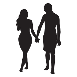 Design PNG E SVG De Em Silhueta De Casal Amor Para Camisetas