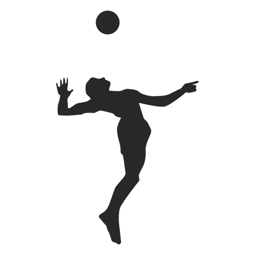 Saltar servir voleibol silueta Diseño PNG