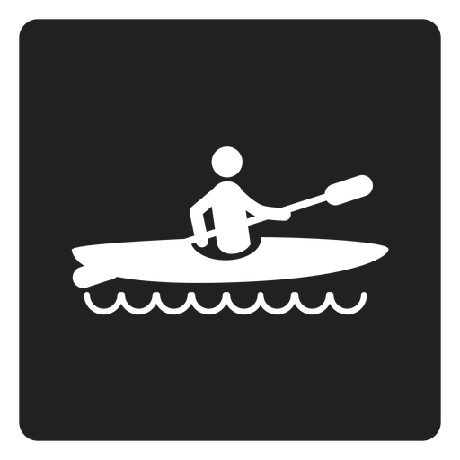 Download Kayaking square icon - Transparent PNG & SVG vector file