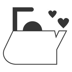 Kessel Herzlinie Stilikone PNG-Design