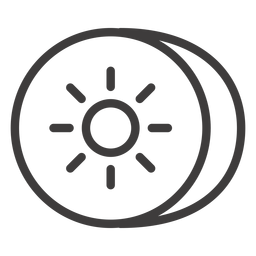 Icono de comida del movimiento de kiwi Diseño PNG