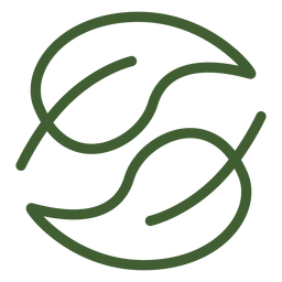 Ícone de folha yin yang Desenho PNG