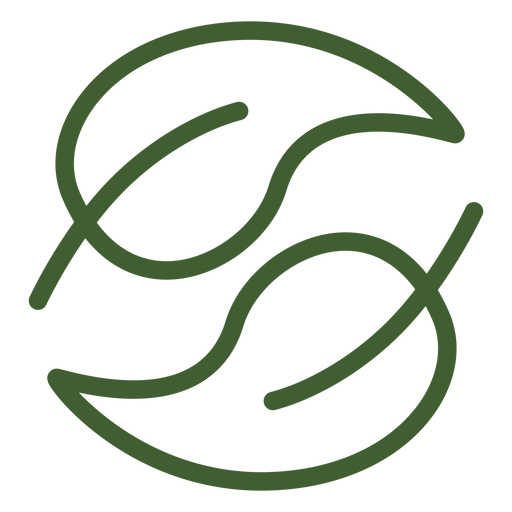 Leaf yin yang icon