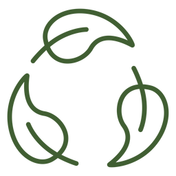 Icono de ciclo de hojas Diseño PNG