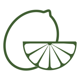 Zitronenfruchtikone PNG-Design