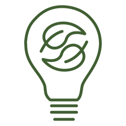 Bombilla con hojas dentro del icono Diseño PNG