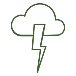 Icono de rayo rayo Diseño PNG