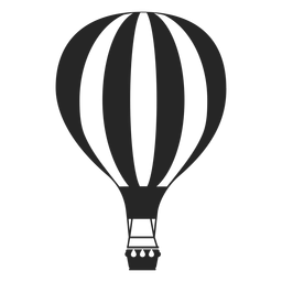 Silhueta de balão de ar quente com padrão de linha Desenho PNG