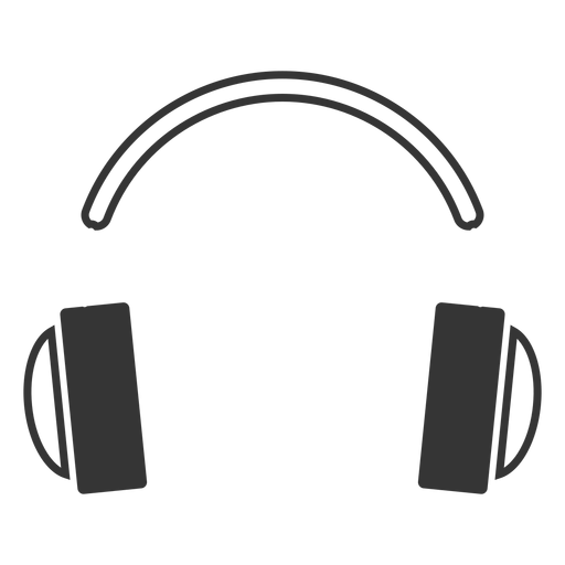 Linienstil-Kopfhörersymbol PNG-Design
