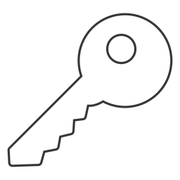 Line style key icon PNG Design