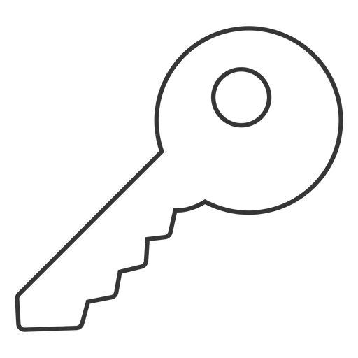 Line style key icon PNG Design