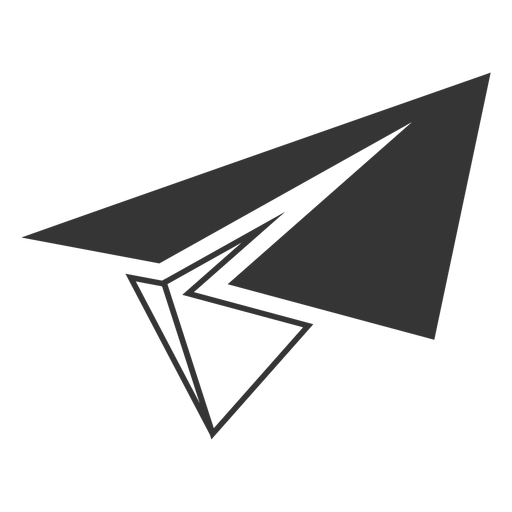 Linienart Papierflugzeug Symbol PNG-Design