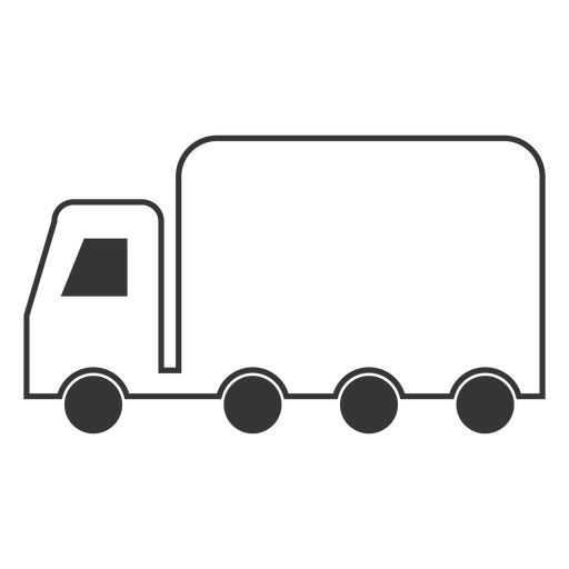 Ícone de caminhão estilo linha Desenho PNG