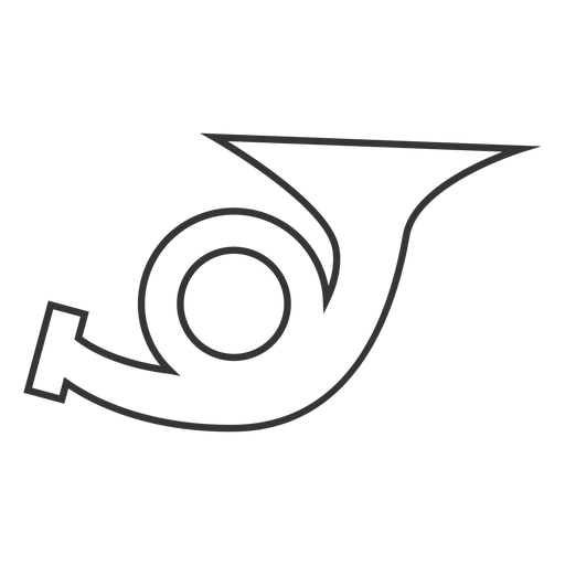 Trumpret-Symbol im Linienstil PNG-Design