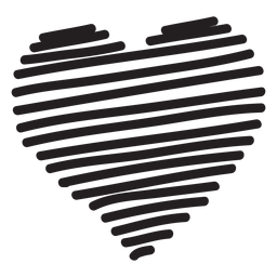 Silueta de corazón de línea Diseño PNG