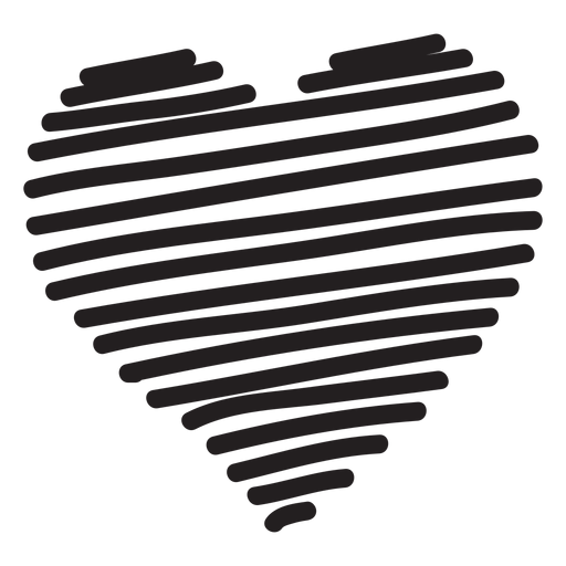 Line heart silhouette