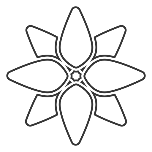 Line style flower icon PNG Design